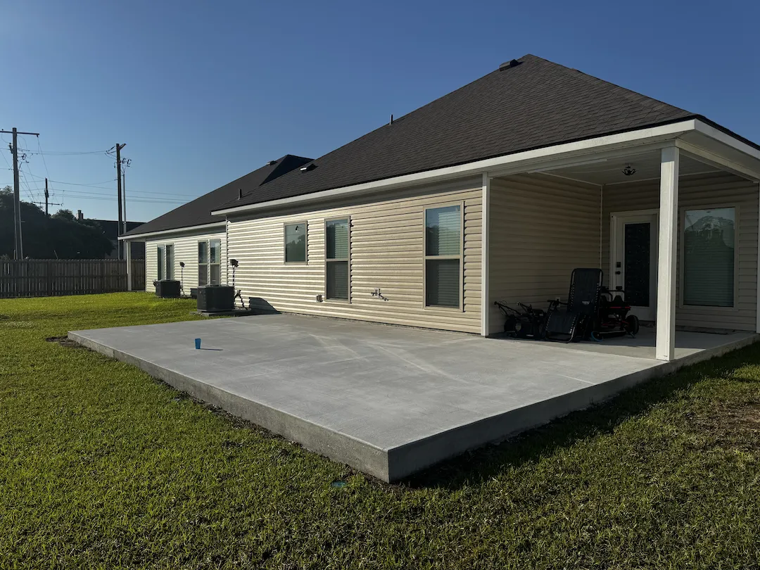 before new patio cover installed
