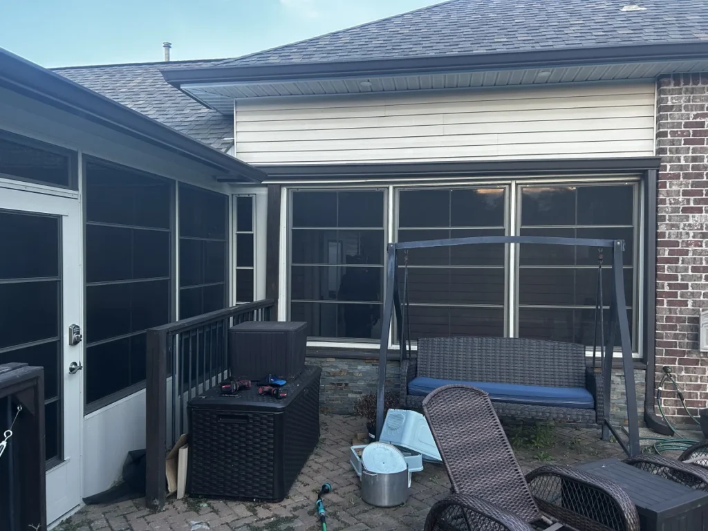tiger town construction eze breeze room exterior dusk porch swing patio