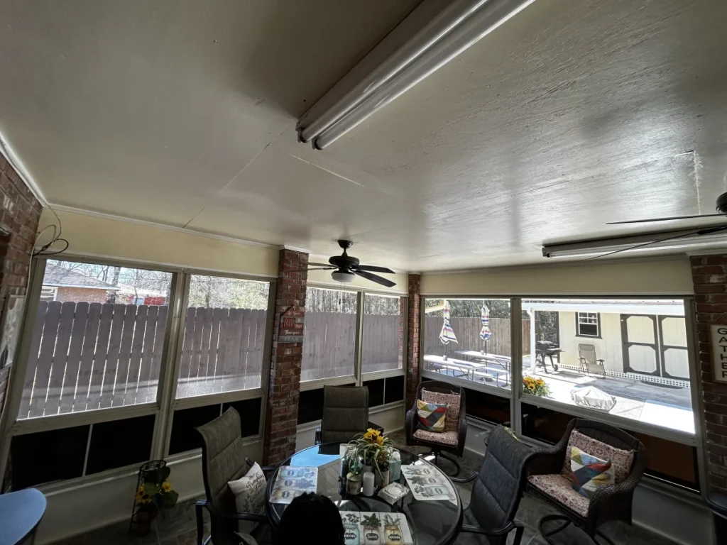 tiger town construction eze breeze room interior fluorescent light privacy fence view
