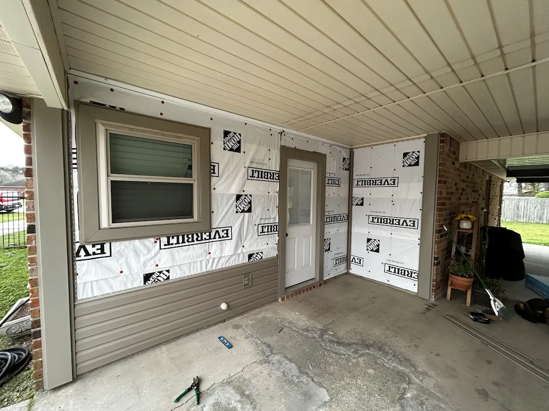 vinyl siding installation before